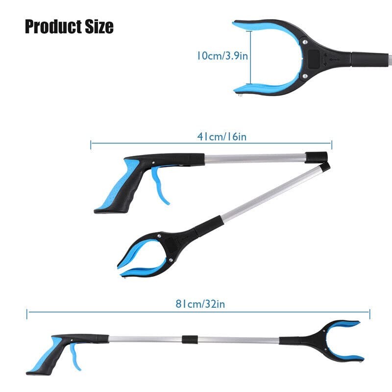 2-Pack Grabber Reacher Tool,32 Inch Extra Long Foldable Pick Up