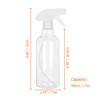 Hyshina Heavy Duty Clear Plastic Spray Bottles 500ml/17oz 2 Pack,