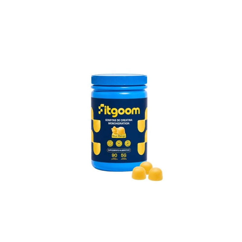 Fitgoom Gomitas Creatina Monohidratada Porciones Azúcar Gluten Soporte Cognitivo Físico