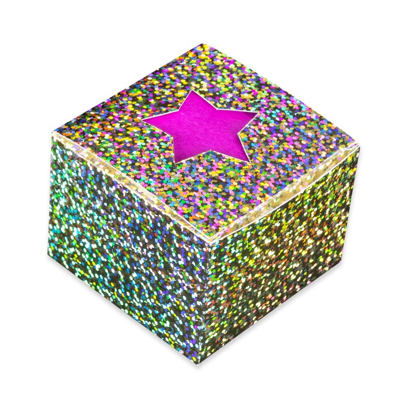 Hygloss Products Holographic Card Stock-8.5"x11" 10pt, 5 Sheets, Sparkle-Silver