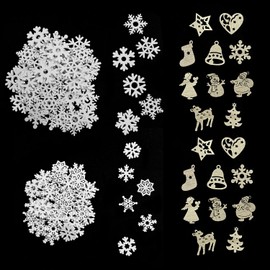 150 pieces of Christmas decoration snowflakes, DIY accessories, Christmas tree decorations, mini winter decorations, handmade creative materials, suitable for Advent wreaths, windows