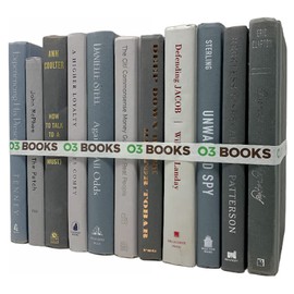 Curated Decorative Books Hardcover Décor Books for Home Décor, Choose Color, Interior Design, Office, Wedding Display, Instant Library, or Staging (Half Foot, Gray)