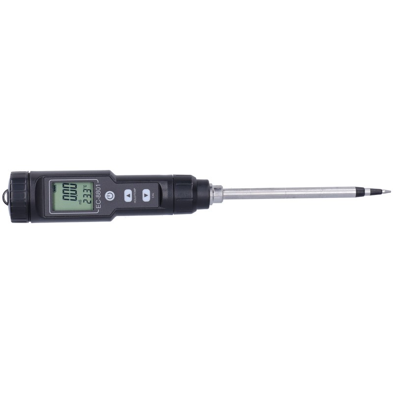 EC Tester with LCD Display Soil Conductivity Temperature Meter for