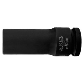 Bahco K7806M-30 6 Edge Deep Socket, Black, 30 mm