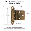 Vallecloud 10 Pack (5 Pair) 3/8" Inset Antique Brass Self