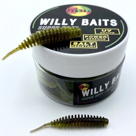 Psarás Trout Aroma Softbaits Set Box - 38 mm - Trout Fishing Baits - Willy Baits (Green-Dark Green)