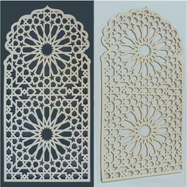 Decorative Panels Gate with Ornament 'Morocco' - Interior Decoration Oriental Style (50 x 25 cm)