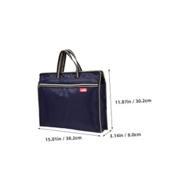 Baluue Oxford Document Bag Durable Zippered Briefcase with Dual Design Portable File Tote for Papers Books and Laptops for Meetings and Business Travel