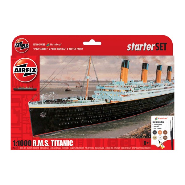 Airfix RMS Titanic 1:1000 Ship Plastic Model Kit Large Starter