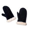 Sheepskin Mittens, Black, Medium