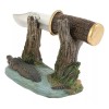 Swamp Bayou Crocodile Alligator Display With Decorative Dagger Knife Statue
