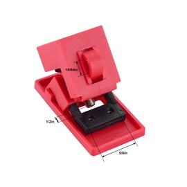 Patioer Circuit Breaker Lockout Device, 6 Pack 120/277 Volt Clamp-on Single Pole Breaker Lock Out Device, Medium