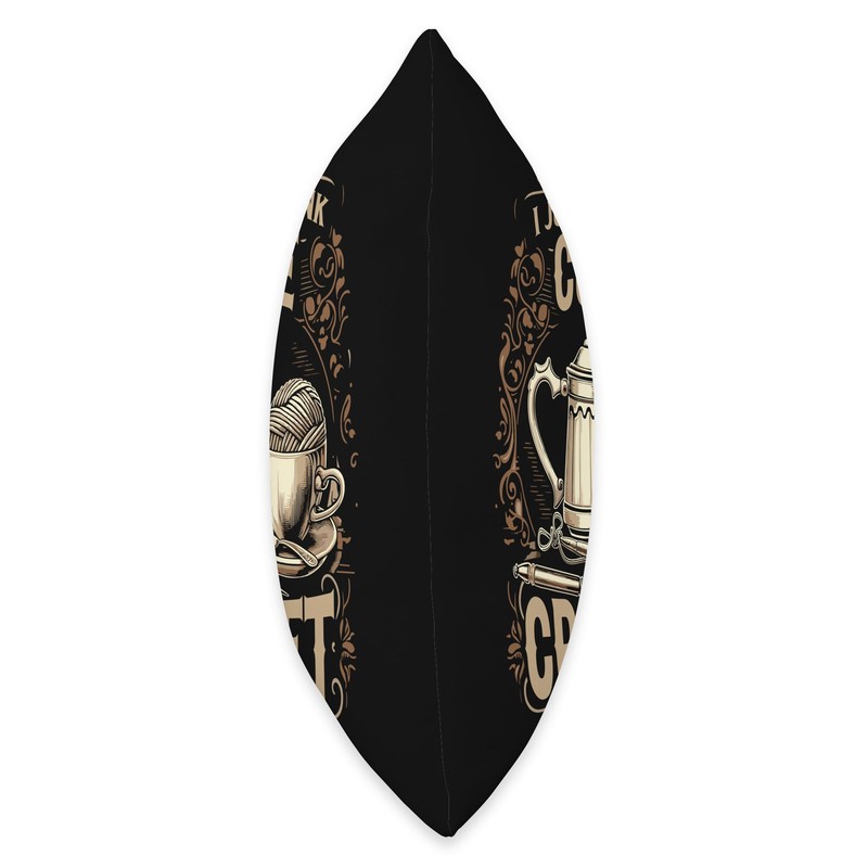 Yarn Coffee Crochet Throw Pillow