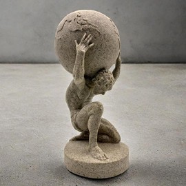 10.5 Inch Greek Atlas Holding World Statue Sculpture Figurine Home Office Living Room Desktop Display Decor Decorative Decoration