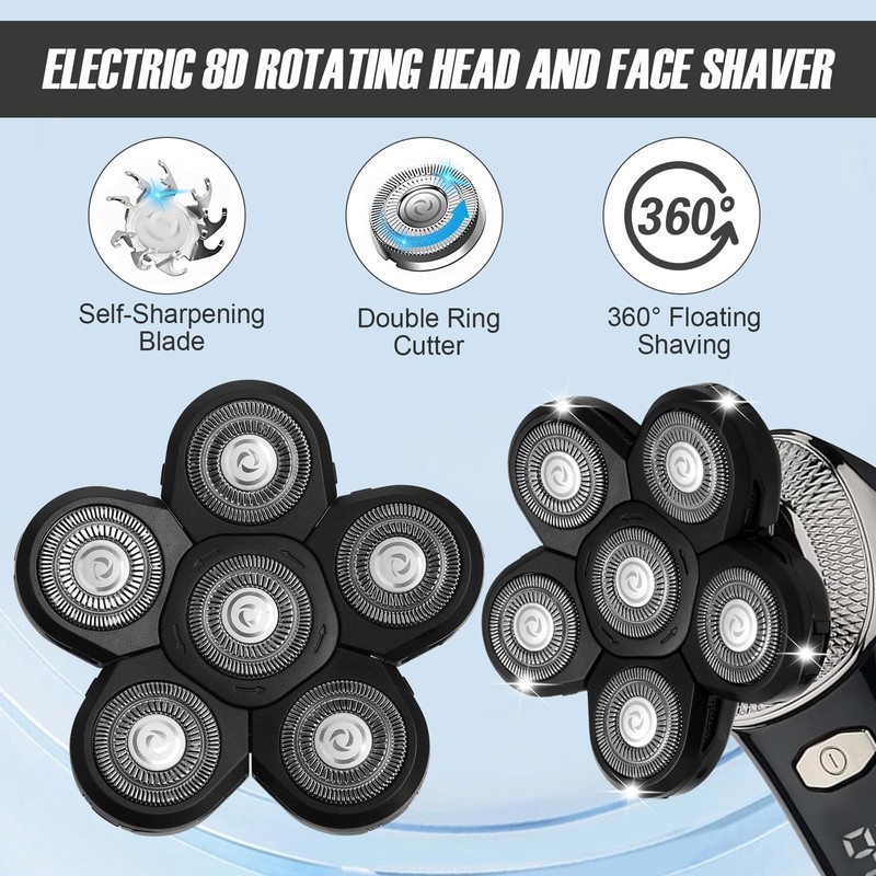 Head Shaver for Bald Razor Men, Razor Head with 6D
