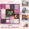 Giftota 70th Birthday Women, 150 x 130 cm Blanket Gifts