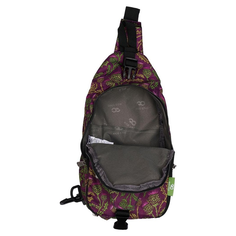 ECO CHIC Lightweight Foldable Crossbody Bag Recycled Plastic Shoulder Backpack