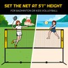 A11N 14ft Badminton Pickleball Net - Height Adjustable for Junior