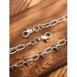 HAQUIL Punk Spike Jeans Chain Punk Cool Pants Wallet Chain Fashion Body Jewelry Accessory for Women Spike Waist Chain