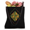 African Kente Pattern, Geometric Minimal Square Shape Tote Bag
