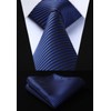 Hisdern Lot 3-Piece Men’s Tie, Chequered, Polka Dot Stripe, Solid