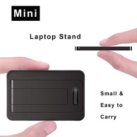 OYE Foldable Laptop Stand, 2 Portable Mini Laptop Stand, Invisible Cooling Laptop Stand, Cooling Office, Universal, Non-Slip, for MacBook Pro Air, Surface Tablets (Black)