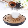 Bamboo Tea Tray, Portable Round Dry Tea Tray, Multifunctional Tea
