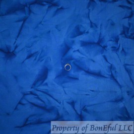 Signature BonEFul FQ Cotton Quilt Dark Night Sky Blue Tonal Crinkle Texture Blender Batik