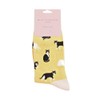 MISS SPARROW Black White Cat Socks Super Soft Breathable Eco