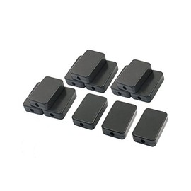 YXQ 55x35x15mm Junction Box w Hole Cover Small Waterproof Electric Project Case Black Plastic,12-Pack