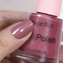 Major Dijit Quick Dry Nail Polish Dark Pink Summer Nail Lacquer for Nail Art Regular Nail Polish 0.46 fl oz.