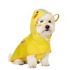 Scheppend Dog Raincoat,Adjustable Waterproof Cloak Pet Hooded Raincoat Jacket,Cute Yellow