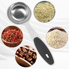 1 Tbsp(3 Tsp | 15 Ml |15 Cc| 0.5 Oz) Long Handle Measuring Spoon, Stainless Steel Table Spoon Coffee Scoop with Non-slip Handle for Coffee Brewing, Cooking, Baking (1 Pack)