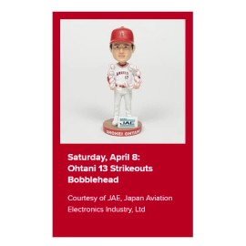 SGA NEW in BOX ~ Shohei Ohtani 13 Strikeouts 2023 Angels Bobblehead SGA