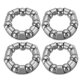 PATIKIL Bike Ball Crank Bearings 15/64" x 7pcs Ball Set of 4 Stainless Steel Bicycle Bearings Parts Replacement Accessories for Bike Clear Axle Silver