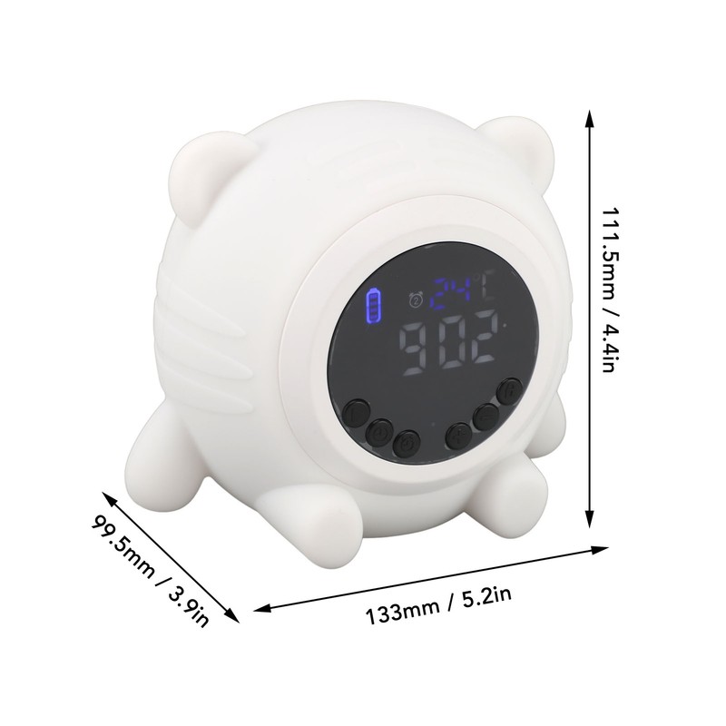 White Noise Alarm Clock Digital Rechargeable Bluetooth Alarm Clock 17
