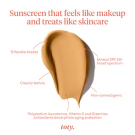 toty. - Ilumina CC Cream SPF 50+, 100% Mineral Color Correcting Cream - Medium Coverage Foundation & Broad Spectrum Sunscreen for Face - Non Comedogenic - by Sofia Vergara - 1.4 fl oz 3W TAWNY BEIGE