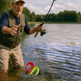 CASTSTRIKE Floating Fishing Cutter & Tool Set – Stainless Steel Braid Line Scissors, Hook Remover Forceps, Anti-Loss Coil Lanyard, Split Ring Plier Kit for Saltwater Freshwater Angler (Tool Combo)