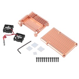 Protective Case Housing Enclosure Casing with Dual Cooling Fan for Raspberry Pi 3 Model B B+