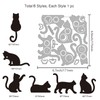 GLOBLELAND 1Set 13Pcs Flower Cat Cutting Dies for DIY Scrapbooking