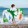 WERNNSAI Dinosaur Kids Beach Towel - 76 x 150cm Microfiber