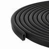 Seal Rubber Junta de Goma EPDM Canal U Negro 11/32"