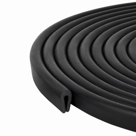 Seal Rubber Junta de Goma EPDM Canal U Negro 11/32" x 3/16", 5 Pies