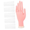 PACKOVE Silicone Nail Art Practice Hand Model Nail Tips Bendable