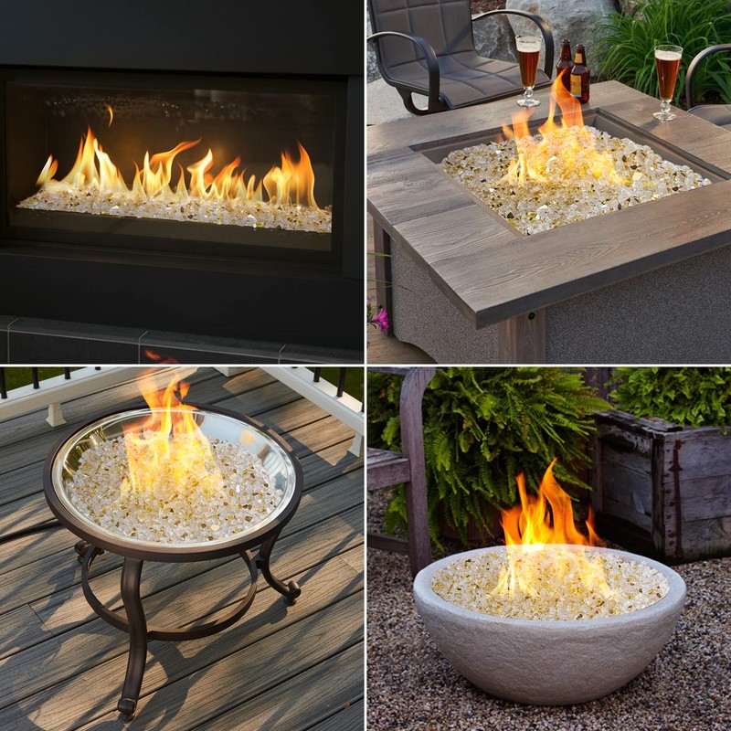 Mr. Fireglass 10 Pounds Fire Glass - 1/4 Inch High