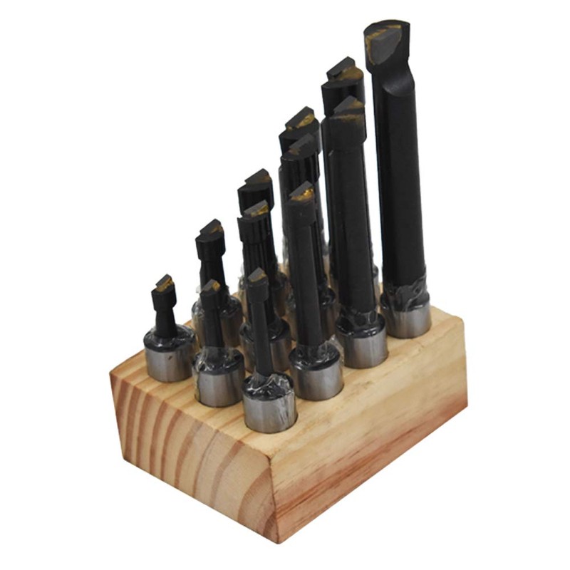 findmall 5/8" Boring Bar Set 12 Pcs Carbide Tipped Bars