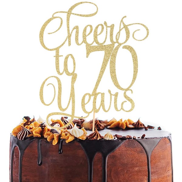 Decoración para tartas de Cheers to 70 años – Decoración para tartas de 70 cumpleaños, 70 decoraciones para tartas de 70 cumpleaños, decoración para tartas de 70 cumpleaños para mujeres/hombres, decoración para tartas de 70 aniversario