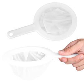 Tenbrachian 2 Pcs Fine Mesh Strainer, Kitchen Sieves and Strainers, Plastic Nylon Fine Mesh Sieves, 200 Mesh & 400 Mesh Ultra-Fine Mesh Strainer Mesh Filter Net for Juice Milk Tea Coffee Yoghurt Food