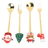 Christmas Spoons Forks Stainless Steel Cute Stylish Christmas Tableware Set