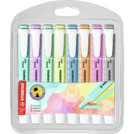 Highlighter - STABILO swing cool Pastel - Pack of 8 - Assorted Colours